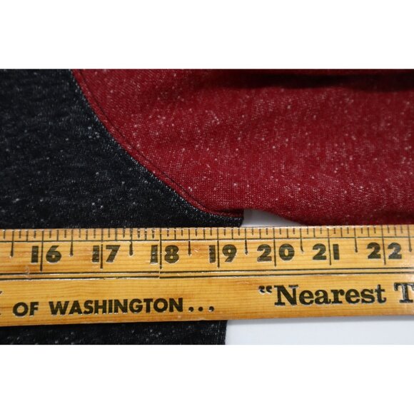 Volcom S/P Women's Knit Hoodie In Black & Red Pit to pit 19 inches Lightweight - Picture 5 of 12